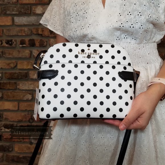 Kate Spade Staci Dot Dot Dot Dome Crossbody White - Picture 7 of 7